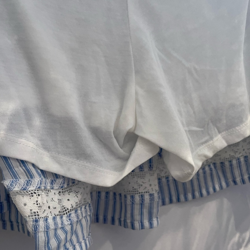 Wild Fable Women’s Tiered Lace Trim Mini a-Line Skort Light Blue XS NWT - Picture 3 of 5